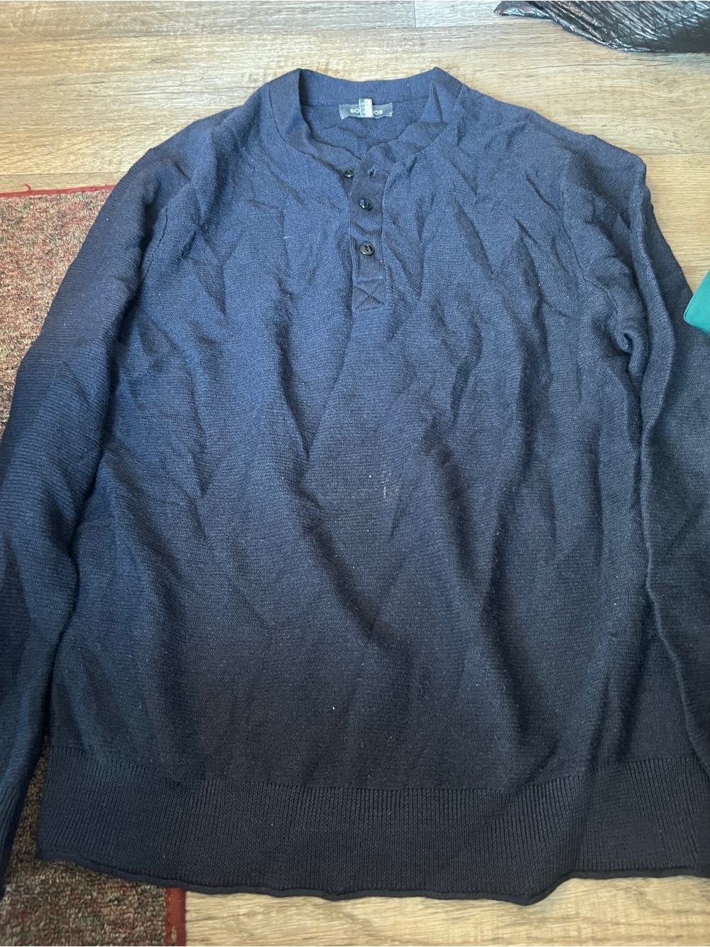 Bonobos Men's Navy Henley Knit Sweater